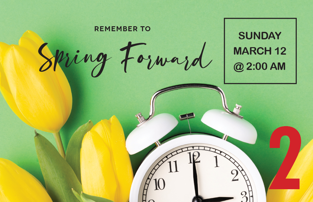 Example 2 of a Spring Forward Postcard (Front)