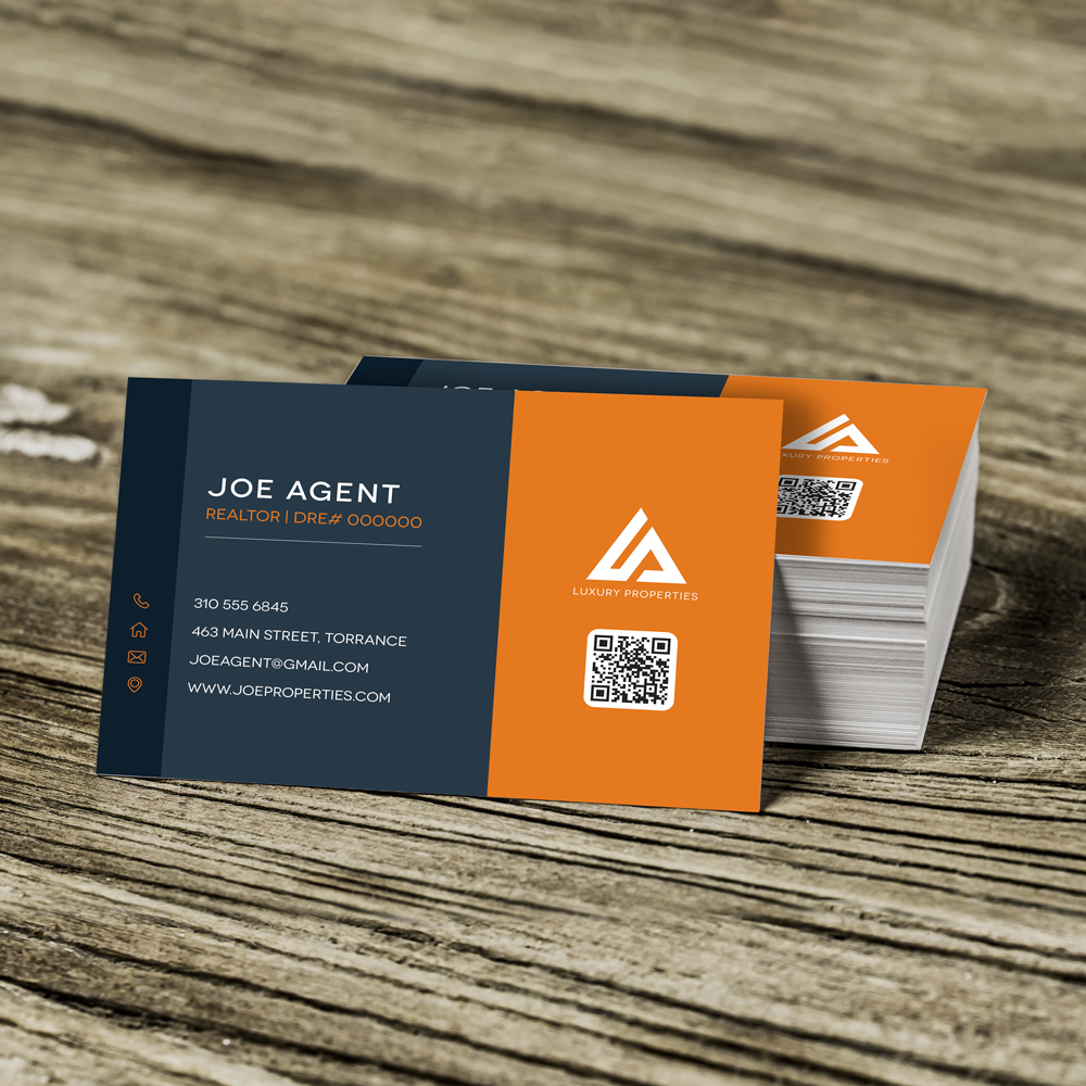UV Coated or Matte Business Cards Example Image