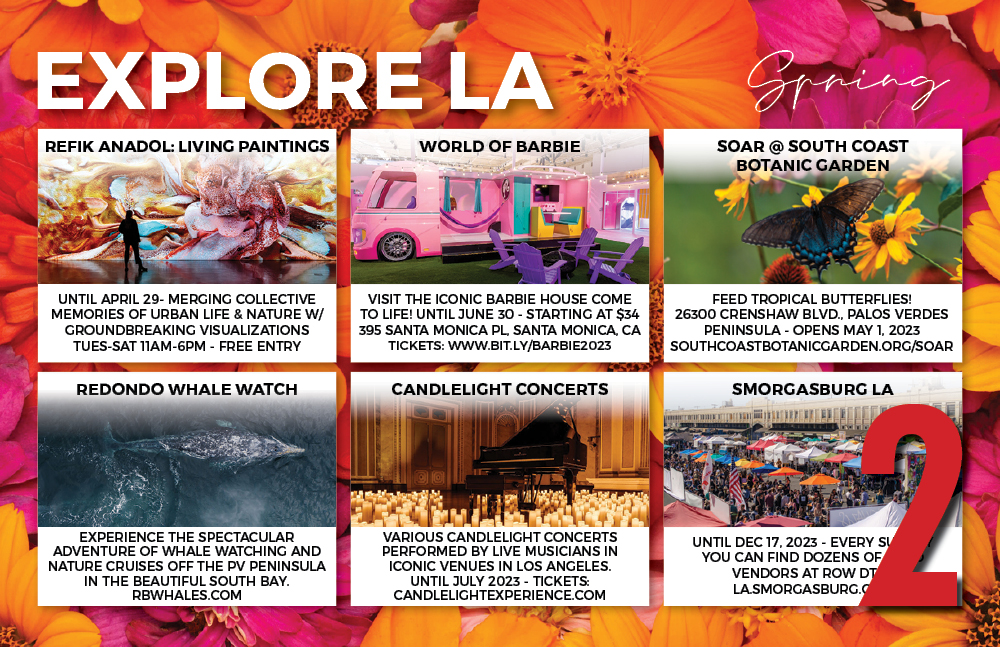 Example 2 of an Explore LA Spring Postcard (Front)