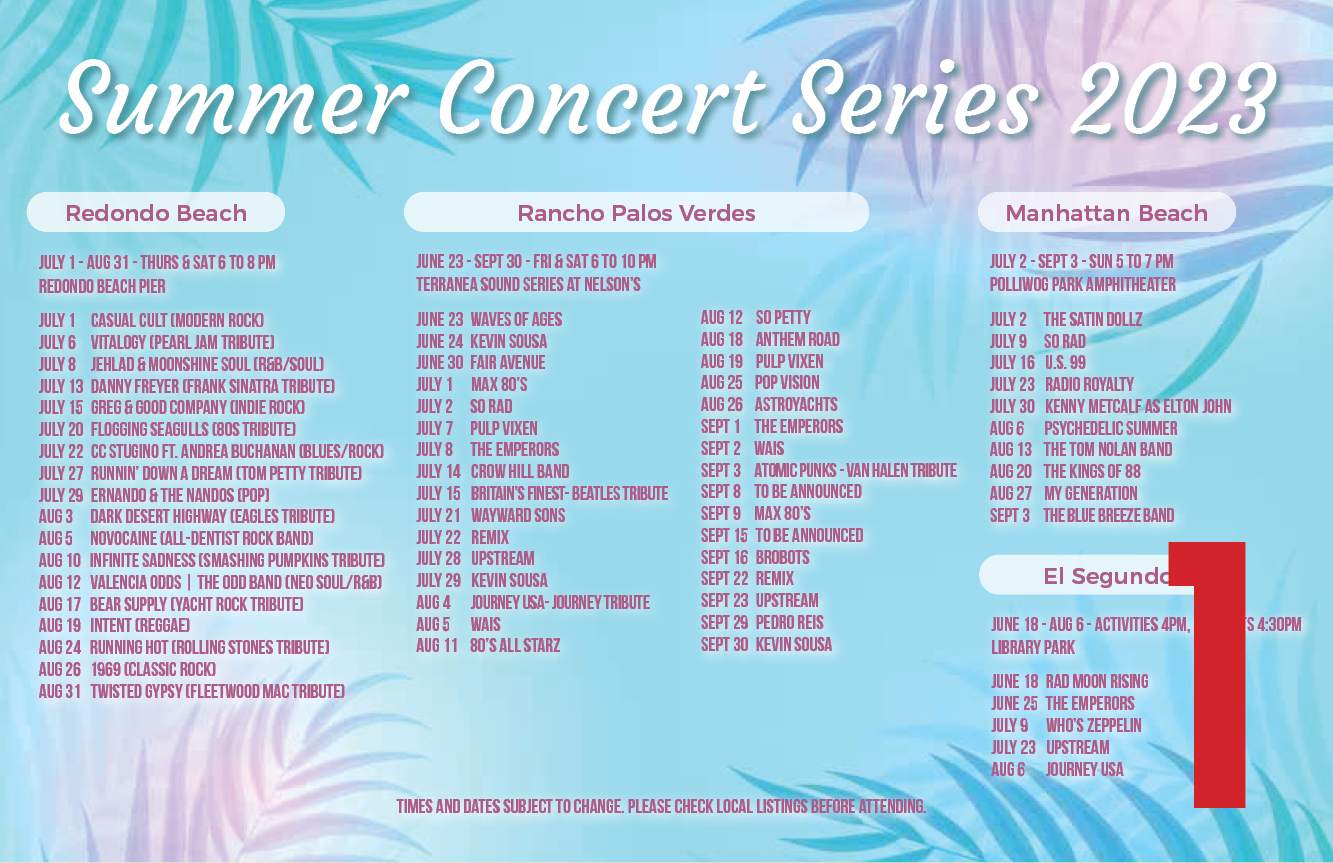 Example 1 of a Summer Concert Series Postcard (Front)