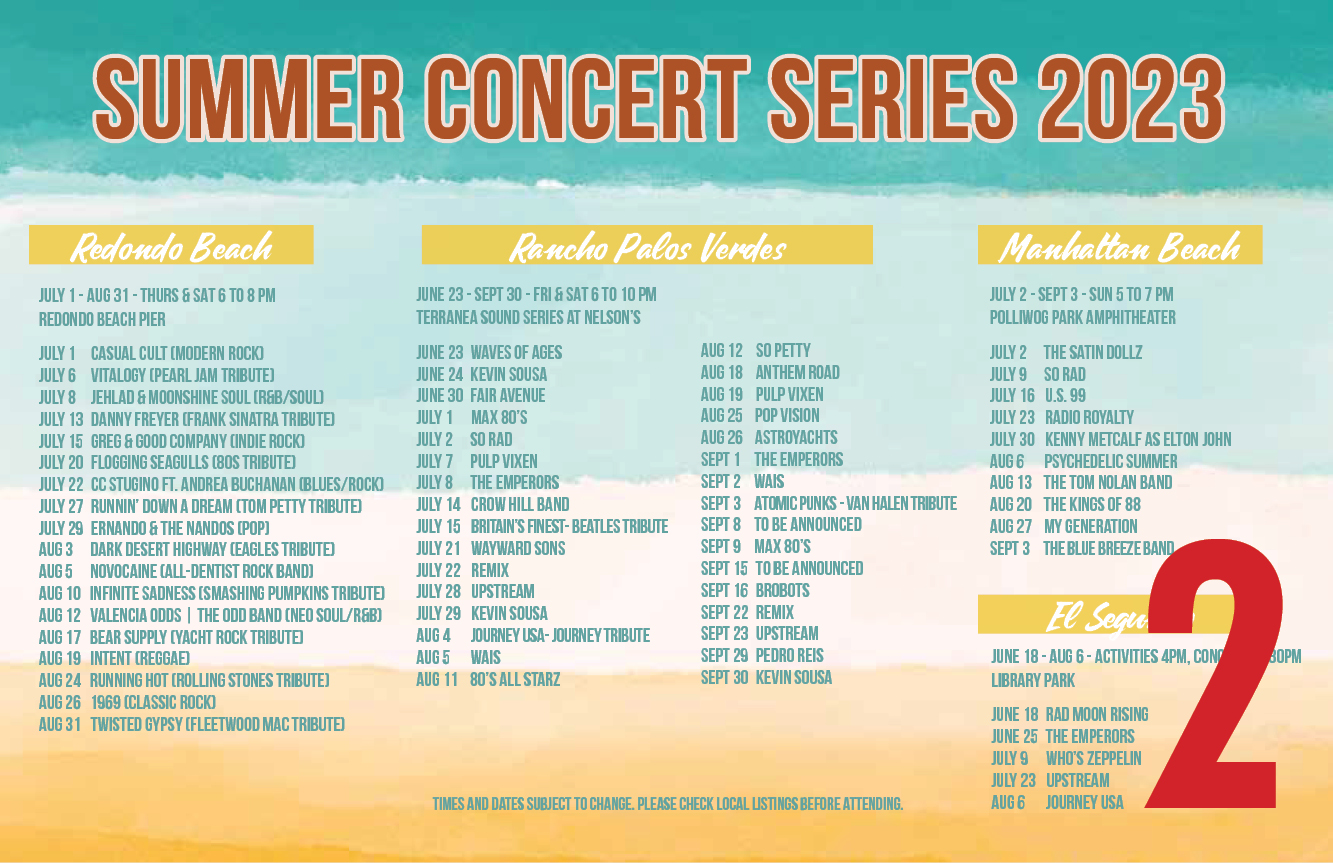 Example 2 of a Summer Concert Series Postcard (Front)
