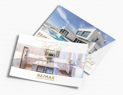 Example of a Just Sold Postcard Front and Back