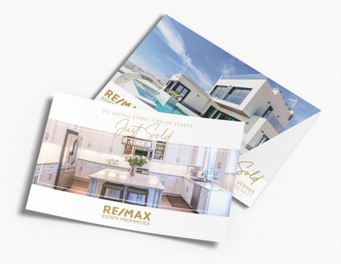 Example of a Just Sold Postcard Front and Back