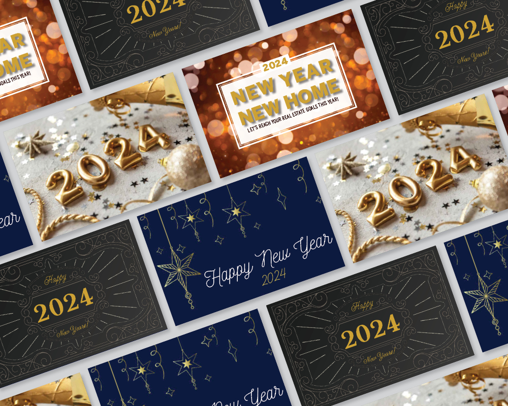 Happy New Year Postcards Example Image