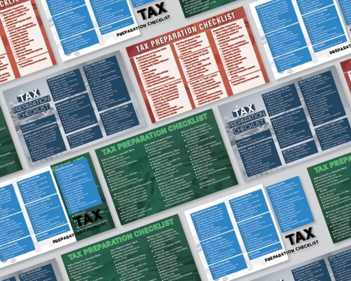 Tax Preparation Checklist Postcards Example Image