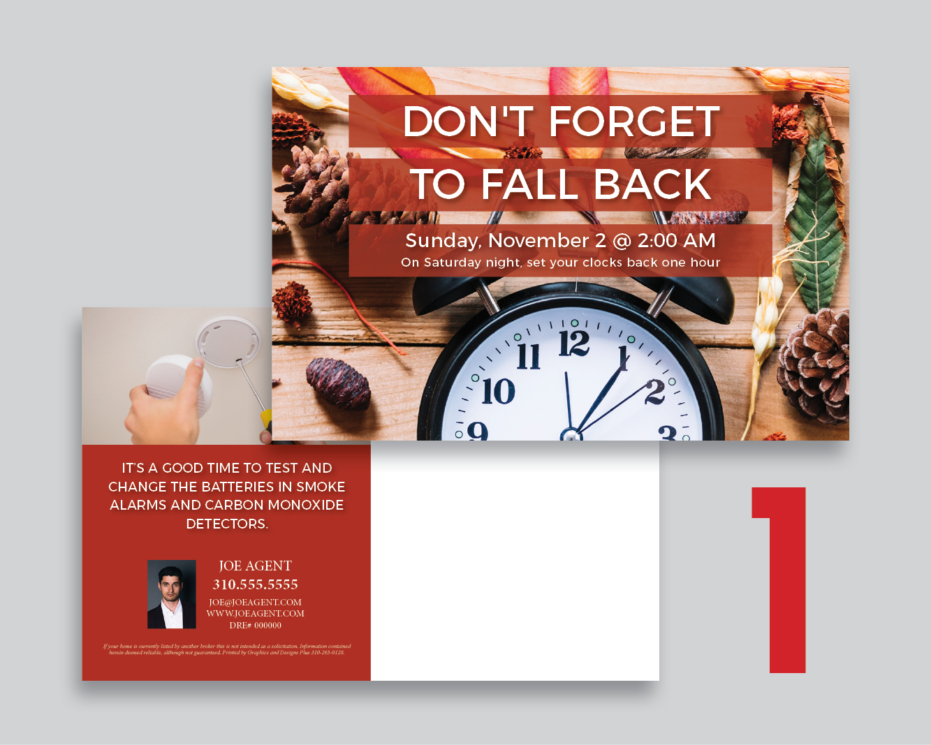 Fall Back Time Change Postcards - Image 2
