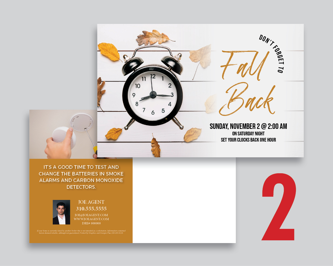Fall Back Time Change Postcards - Image 3