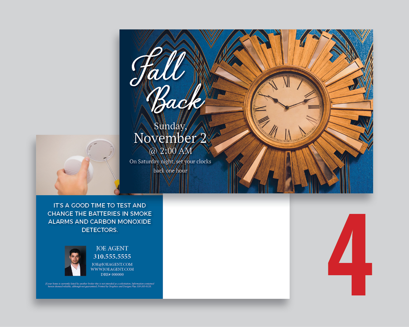 Fall Back Time Change Postcards - Image 5