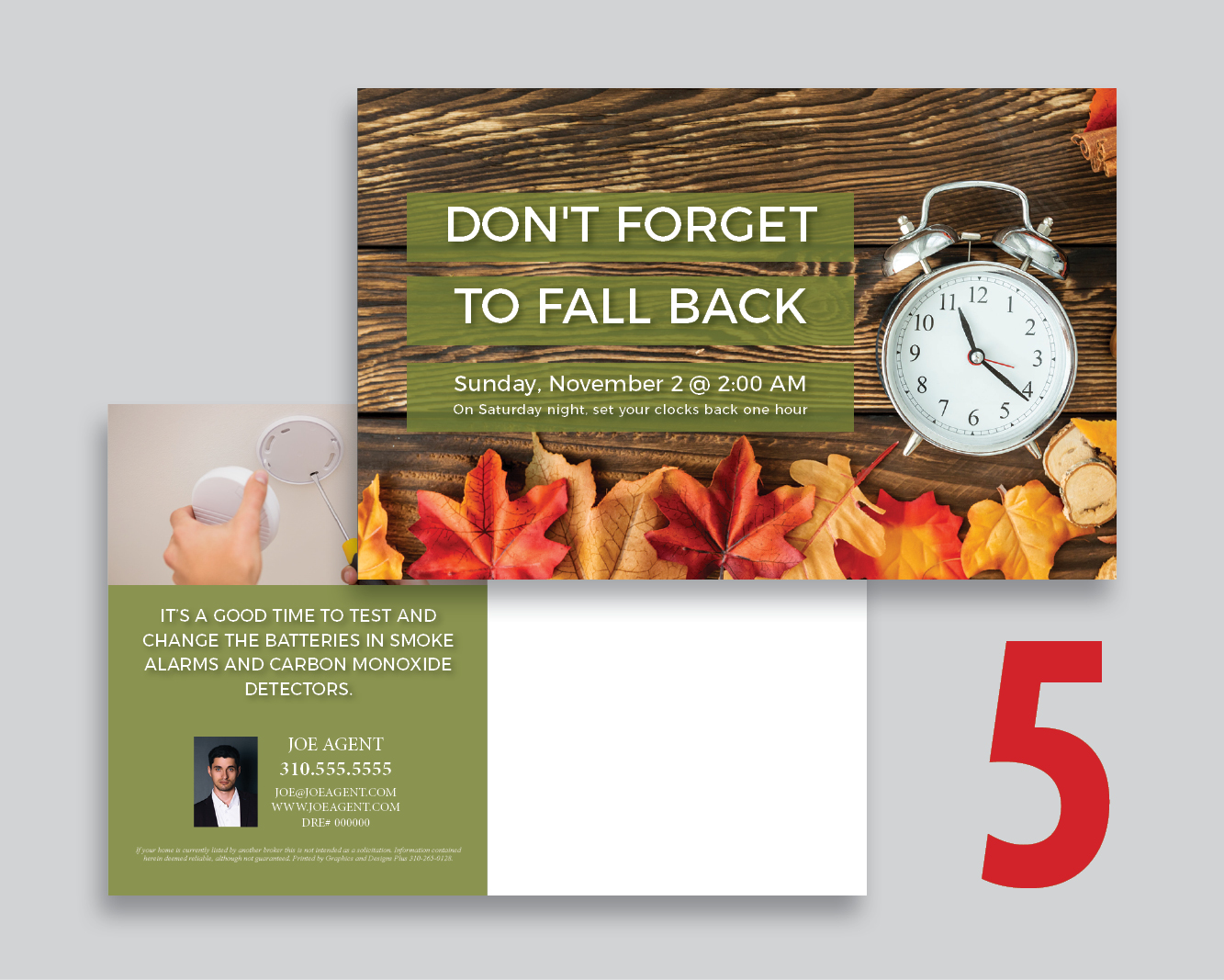Fall Back Time Change Postcards - Image 6